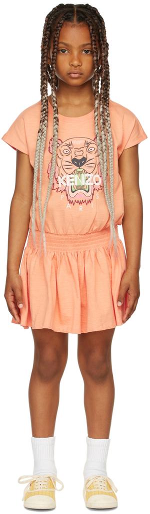 Kids Orange Tiger Dress商品第1张图片规格展示