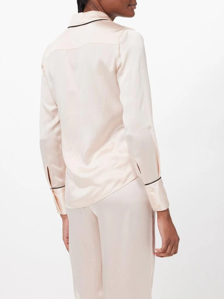商品L'Agent by Agent Provocateur|Logo-embroidered silk-satin pyjama top,价格¥1380,第4张图片详细描述