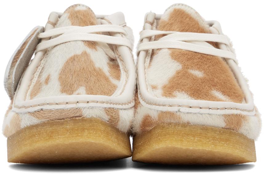 Tan & Off-White Cow Print Wallabee Derbys商品第2张图片规格展示