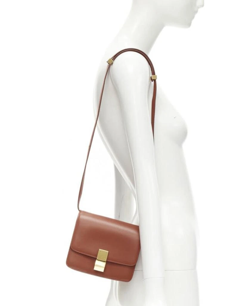 商品[二手商品] Celine|CELINE Classic Box tan brown calfskin gold clasp adjustable crossbody bag Small,价格¥24680,第2张图片详细描述