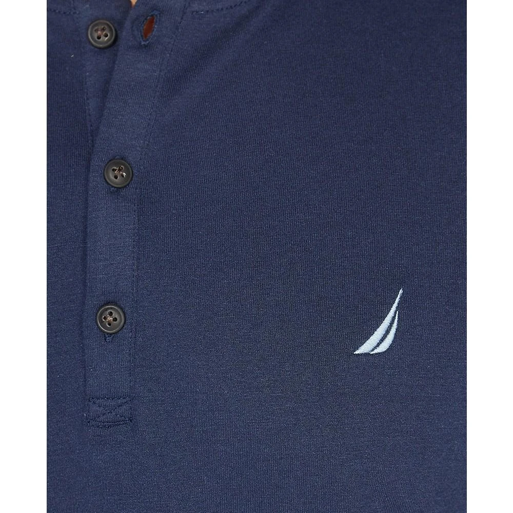 Nautica Men's Soft, Breathable Long Sleeve Henley Pajama Shirt 6