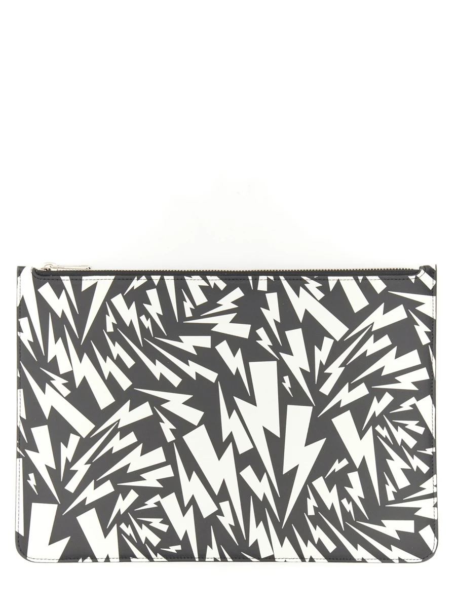 商品【商品预售7天】 Neil Barrett|Neil Barrett 男士手拿包 PBSG162BT9203524 黑色,价格¥1405,第3张图片详细描述