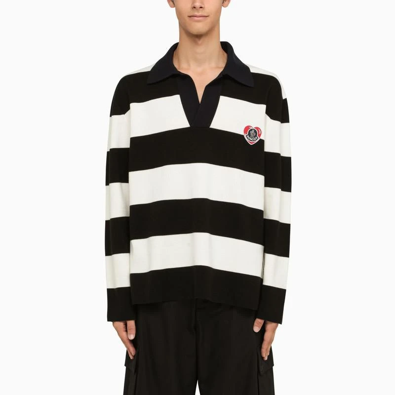 商品Moncler|Moncler striped polo shirt,价格¥5005,第1张图片