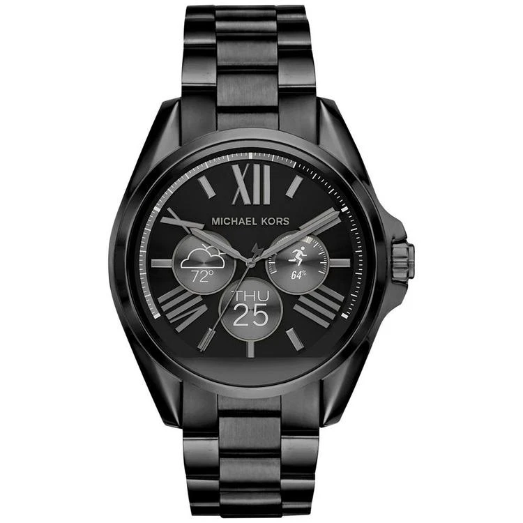 商品Michael Kors|Access Unisex Digital Bradshaw Black Ion-Plated Stainless Steel Bracelet Smart Watch 45mm MKT5005,价格¥1497,第5张图片详细描述