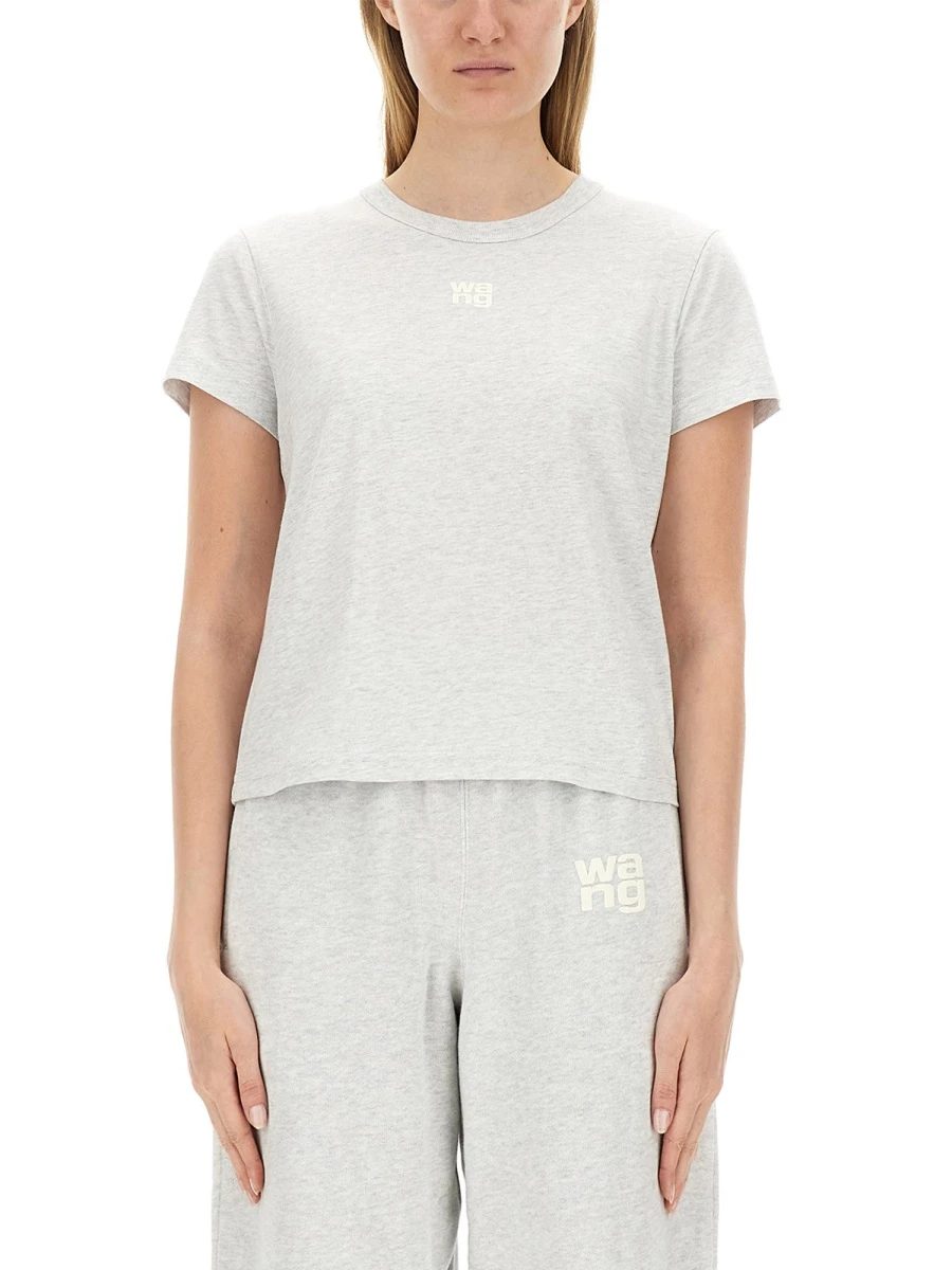 商品【商品预售7天】 Alexander Wang|Alexander Wang 女士T恤 4CC3241521050-0 灰色,价格¥1210,第1张图片