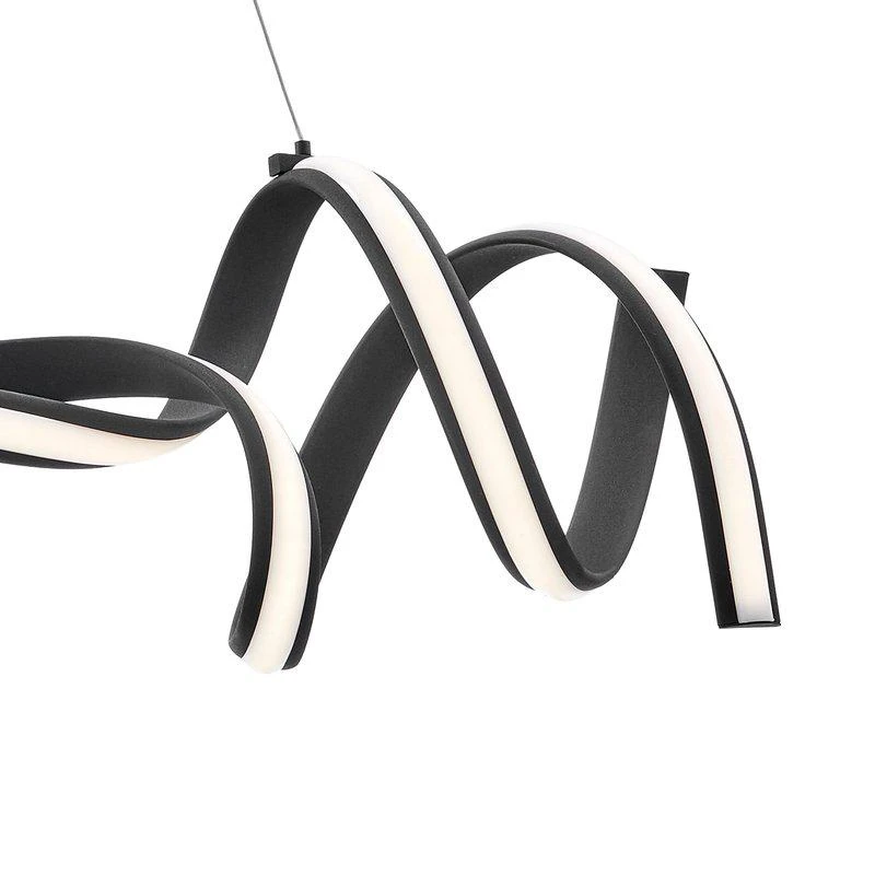 商品Finesse Decor|Munich LED Horizontal Chandelier Black,价格¥4639,第2张图片详细描述