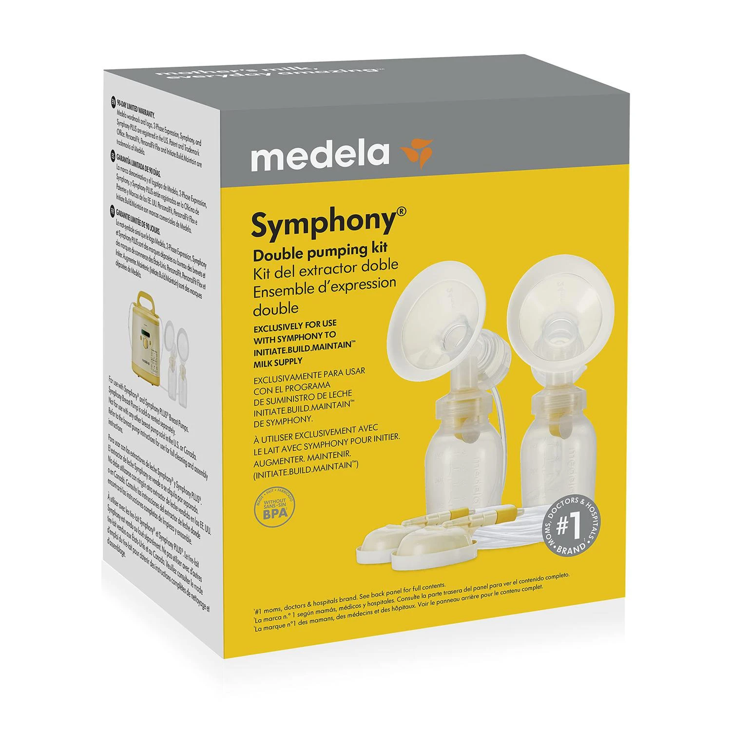 商品Medela|Medela Symphony Breast Pump Kit, Double Pumping System Includes Everything Needed to Start Pumping with Symphony, Made Without BPA,价格¥390,第2张图片详细描述