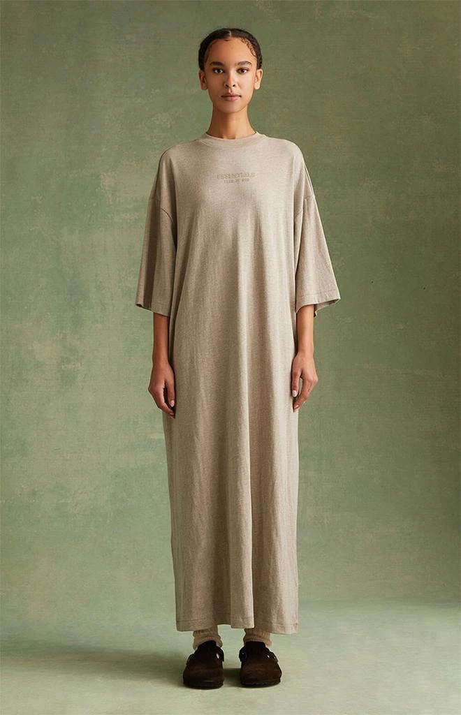 商品Essentials|Women's Core Heather 3/4 Sleeve T-Shirt Dress,价格¥263,第1张图片