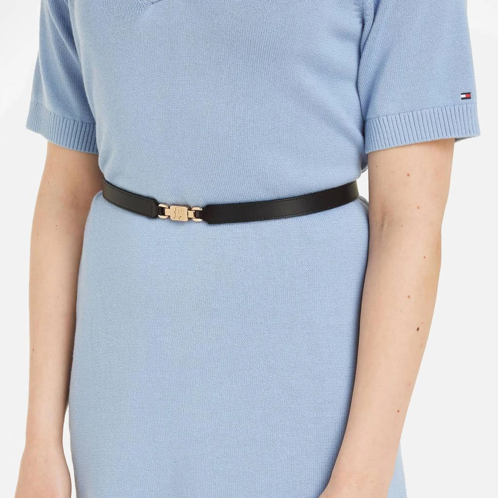 商品Tommy Hilfiger|Tommy Hilfiger Women's TH Feminine High Waist Leather Belt,价格¥587,第2张图片详细描述