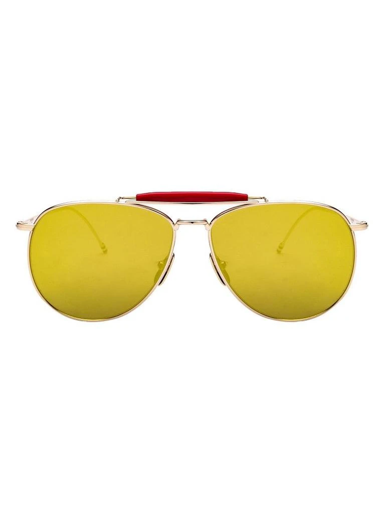 商品Thom Browne|Aviator mirrored sunglasses,价格¥6105,第1张图片