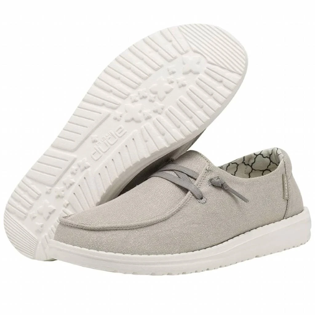 商品Hey Dude|Women's Wendy Sparkling Slip On Shoes In Pearl Grey,价格¥197,第3张图片详细描述