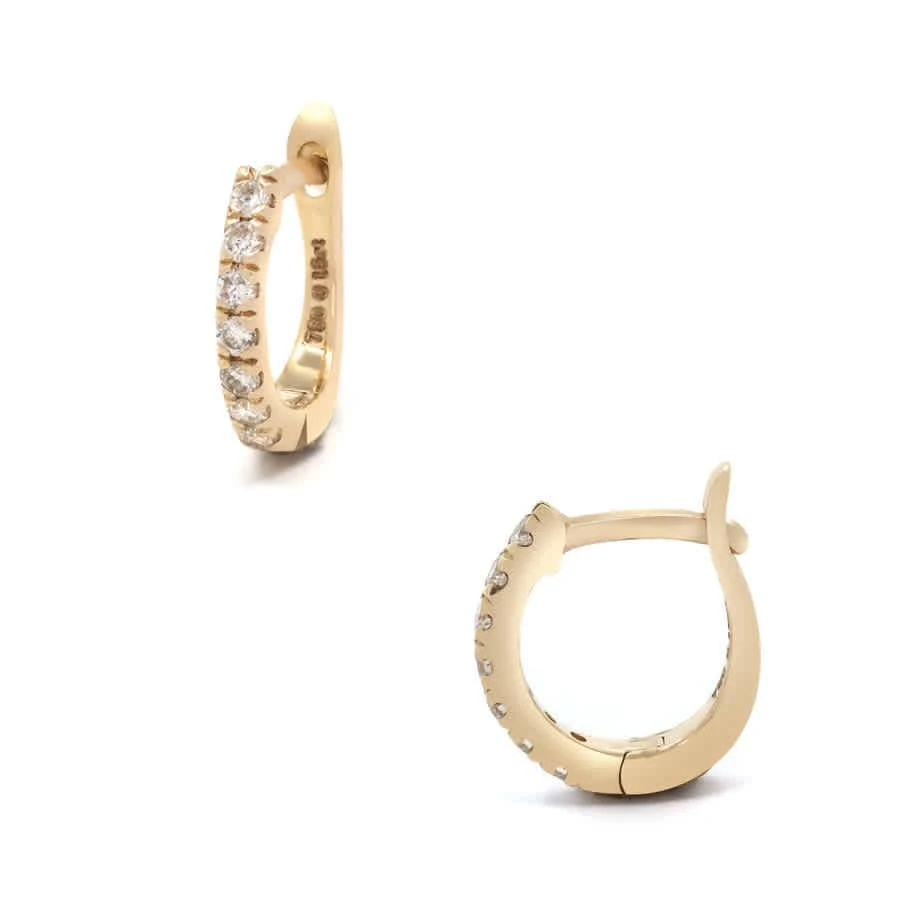 商品Tresorra|Tresorra 18K Yellow Gold Diamond Hoop Earrings,价格¥2822,第2张图片详细描述