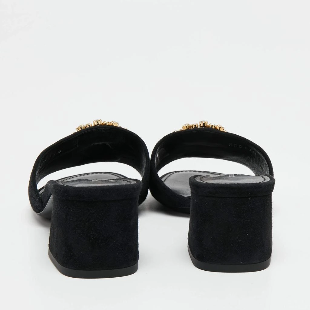 商品[二手商品] Louis Vuitton|Louis Vuitton Black Suede Madeleine Slide Sandals Size 38,价格¥6540,第5张图片详细描述