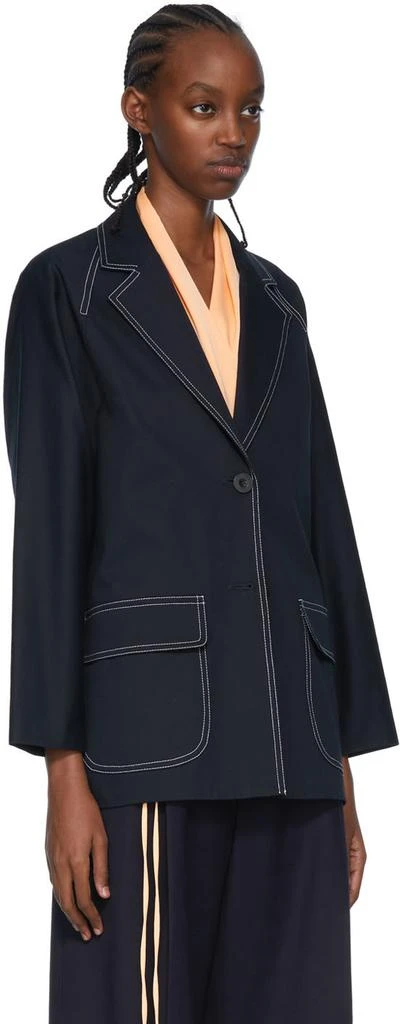 商品ROSETTA GETTY|Navy Cotton Blazer,价格¥2418,第2张图片详细描述