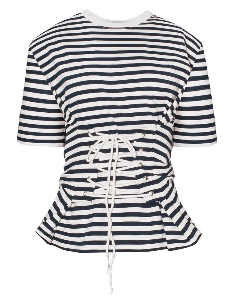 商品Pixie Market|Muse Striped Jersey Corset Tee,价格¥417,第4张图片详细描述