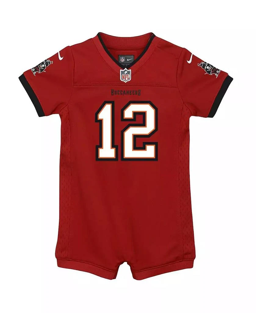 商品NIKE|Boys and Girls Newborn and Infant Tom Brady Red Tampa Bay Buccaneers Game Romper Jersey,价格¥277,第3张图片详细描述