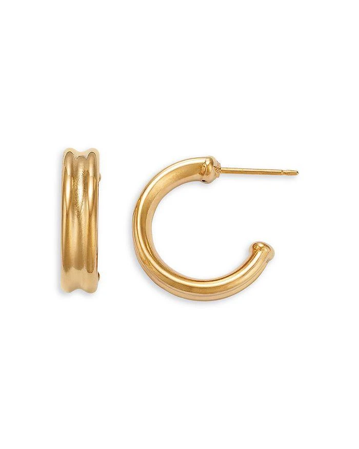 商品Moon & Meadow|14K Yellow Gold Concave Band Hoop Earrings,价格¥2874,第3张图片详细描述