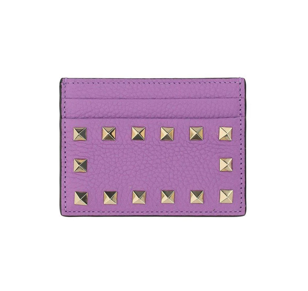 商品Valentino|Valentino Garavani Rockstud Logo Detailed Cardholder,价格¥1557,第1张图片