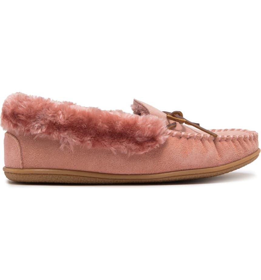 Camp Faux Fur Lined Moccasin Slipper商品第3张图片规格展示