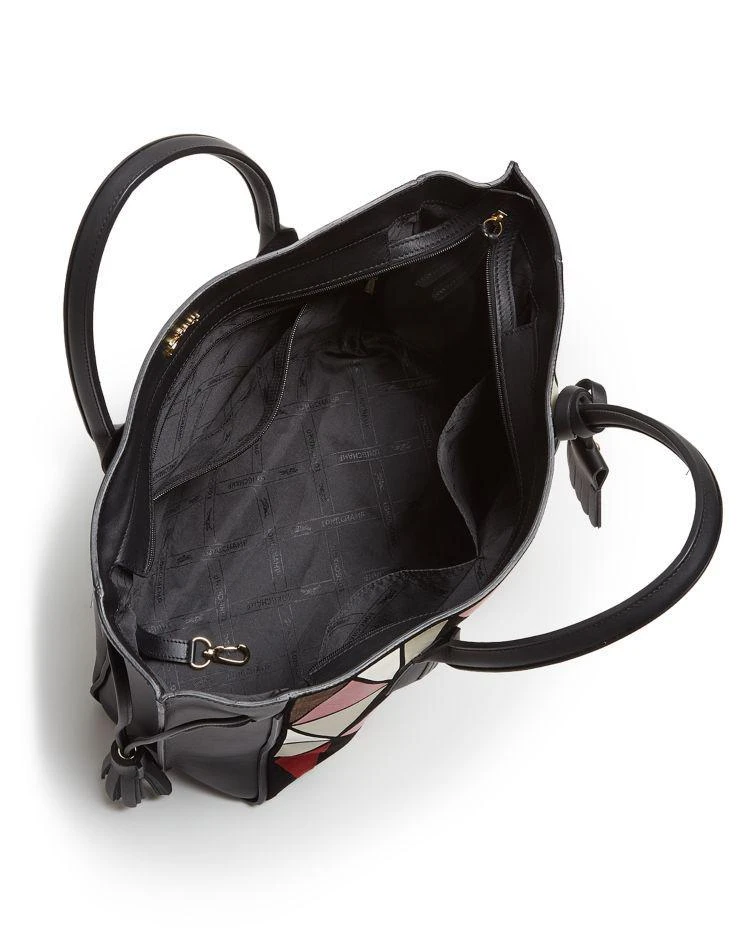 商品Longchamp|Penelope Arty 中号麂皮拼皮手提包,价格¥8482,第3张图片详细描述