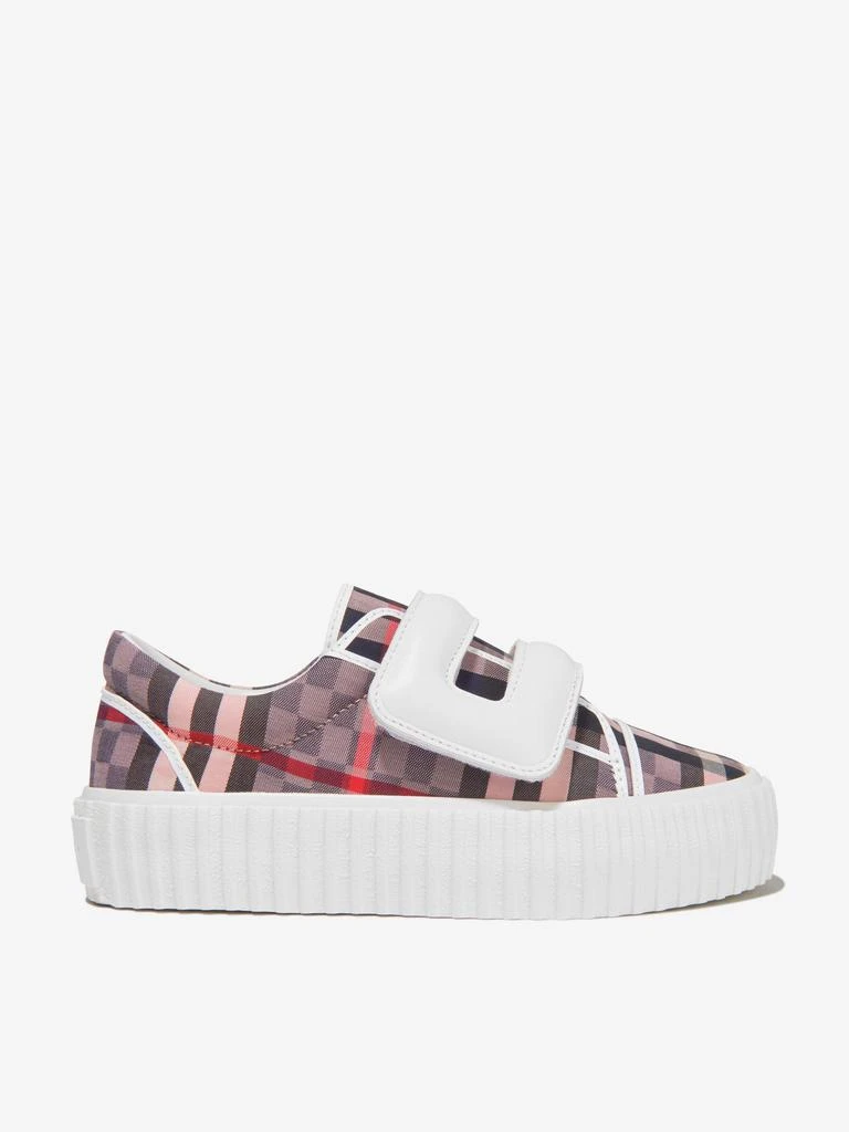 商品Burberry|Burberry Pink Girls Checkerboard Velcro Strap Trainers,价格¥2400,第4张图片详细描述