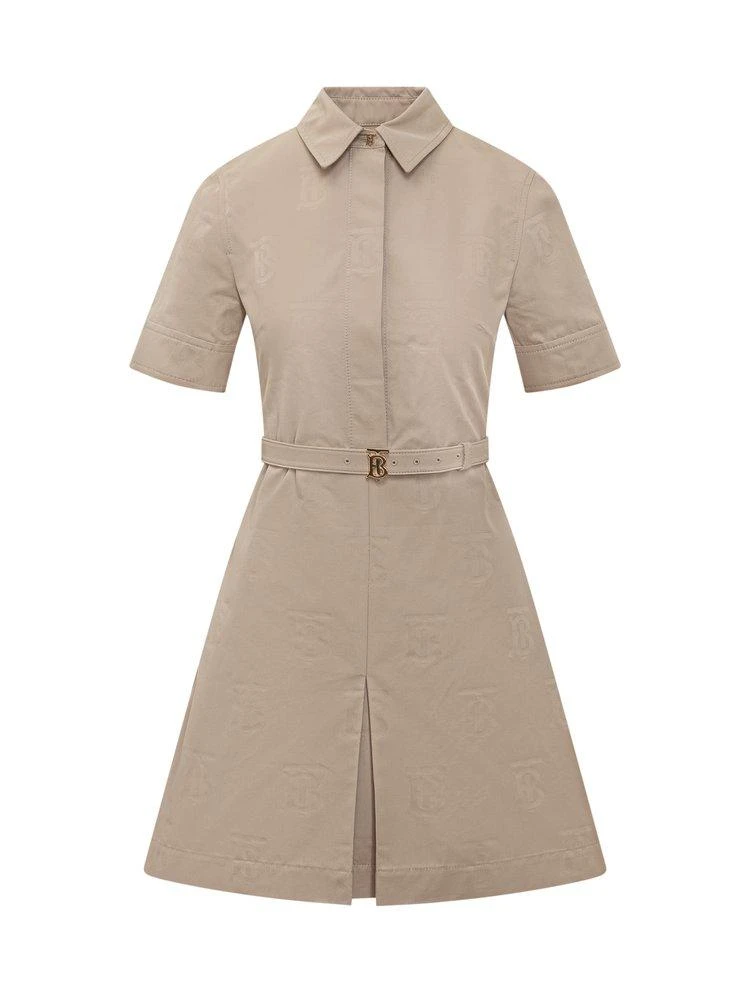 商品Burberry|Burberry Belted Short-Sleeved Mini Dress,价格¥6549,第1张图片