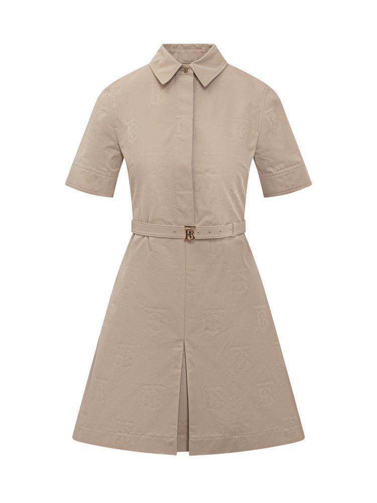 商品Burberry|Burberry Belted Short-Sleeved Mini Dress,价格¥6219,第1张图片