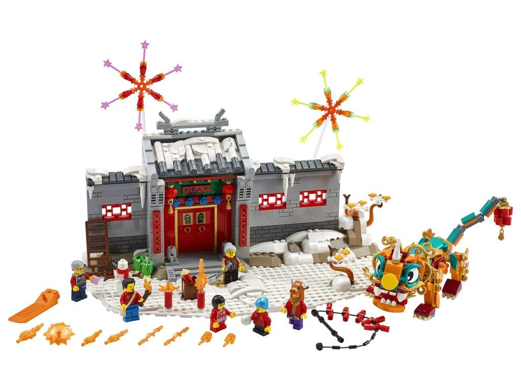 商品LEGO|LEGO Story of Nian 80106 Building Kit; Collectible, Educational, Lunar New Year Gift Toy for Kids, New 2021 (1,067 Pieces),价格¥491,第1张图片