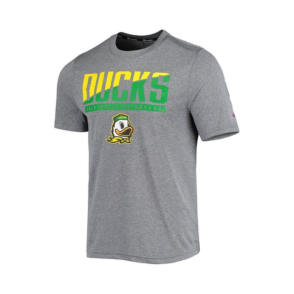 Men's Gray Oregon Ducks Wordmark Slash T-shirt商品第2张图片规格展示