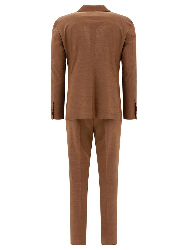 商品TAGLIATORE|Wool Double-Breasted Suit Suits Brown,价格¥3319,第2张图片详细描述