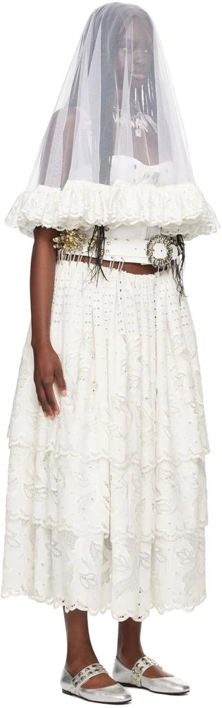 商品CHOPOVA LOWENA|SSENSE Exclusive White Beaded Carabiner Maxi Dress,价格¥26820,第2张图片详细描述