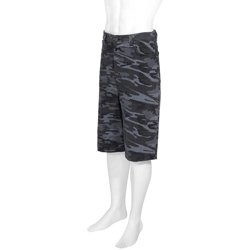 商品Balenciaga|Men's Washed Black Camou Printed Bermuda Shorts,价格¥2157-¥2337,第2张图片详细描述