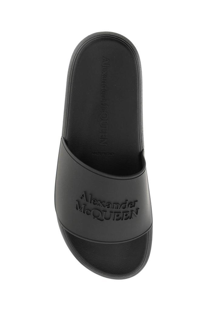 商品Alexander McQueen|Alexander Mcqueen Logoed Rubber Slides,价格¥1721,第4张图片详细描述