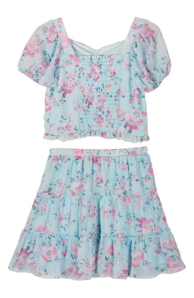 商品Zunie|Kids' Clip-Dot Puff Sleeve Top & Skirt Set,价格¥130,第2张图片详细描述