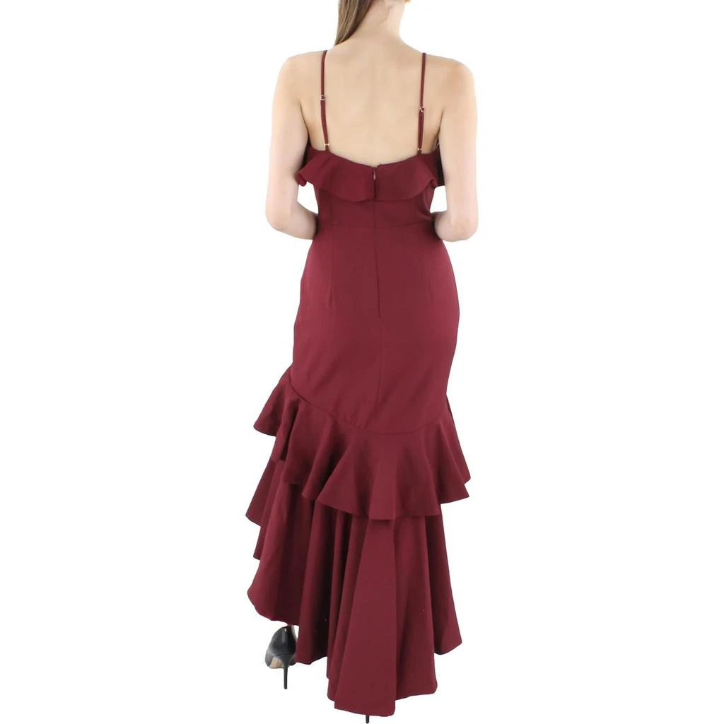 商品Jarlo|Jarlo Mina Women's Layered Ruffle Sleeveless V-Neck Gown,价格¥76,第2张图片详细描述