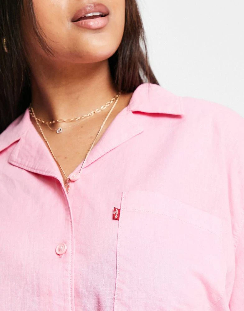 商品Levi's|Levi's Plus resort shirt in pink,价格¥269,第2张图片详细描述