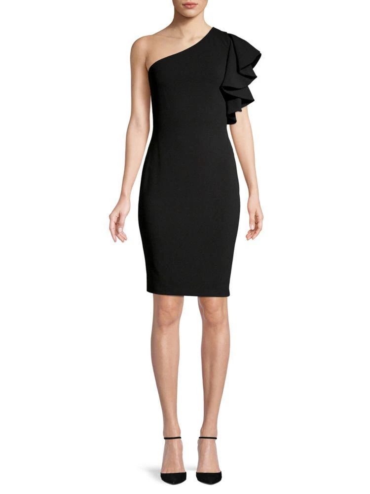 商品Calvin Klein|Ruffled Sheath Dress,价格¥554,第1张图片