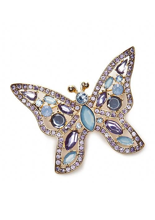 商品Napier|Silver Tone Butterfly Boxed Pin,价格¥150,第1张图片