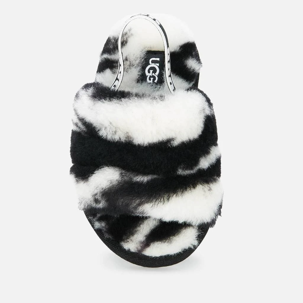 商品UGG|UGG TODDLERS' FLUFF YEAH SLIDE MARBLE SLIPPERS - BLACK,价格¥267,第3张图片详细描述