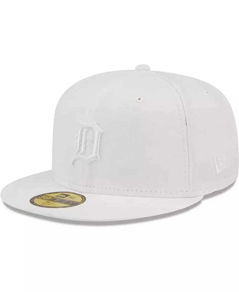 商品New Era|Men's Detroit Tigers White on White 59FIFTY Fitted Hat,价格¥247,第1张图片