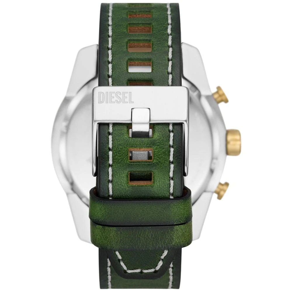 商品Diesel|Men's Chronograph Split Dark Green Leather Strap Watch 51mm,价格¥1935,第3张图片详细描述