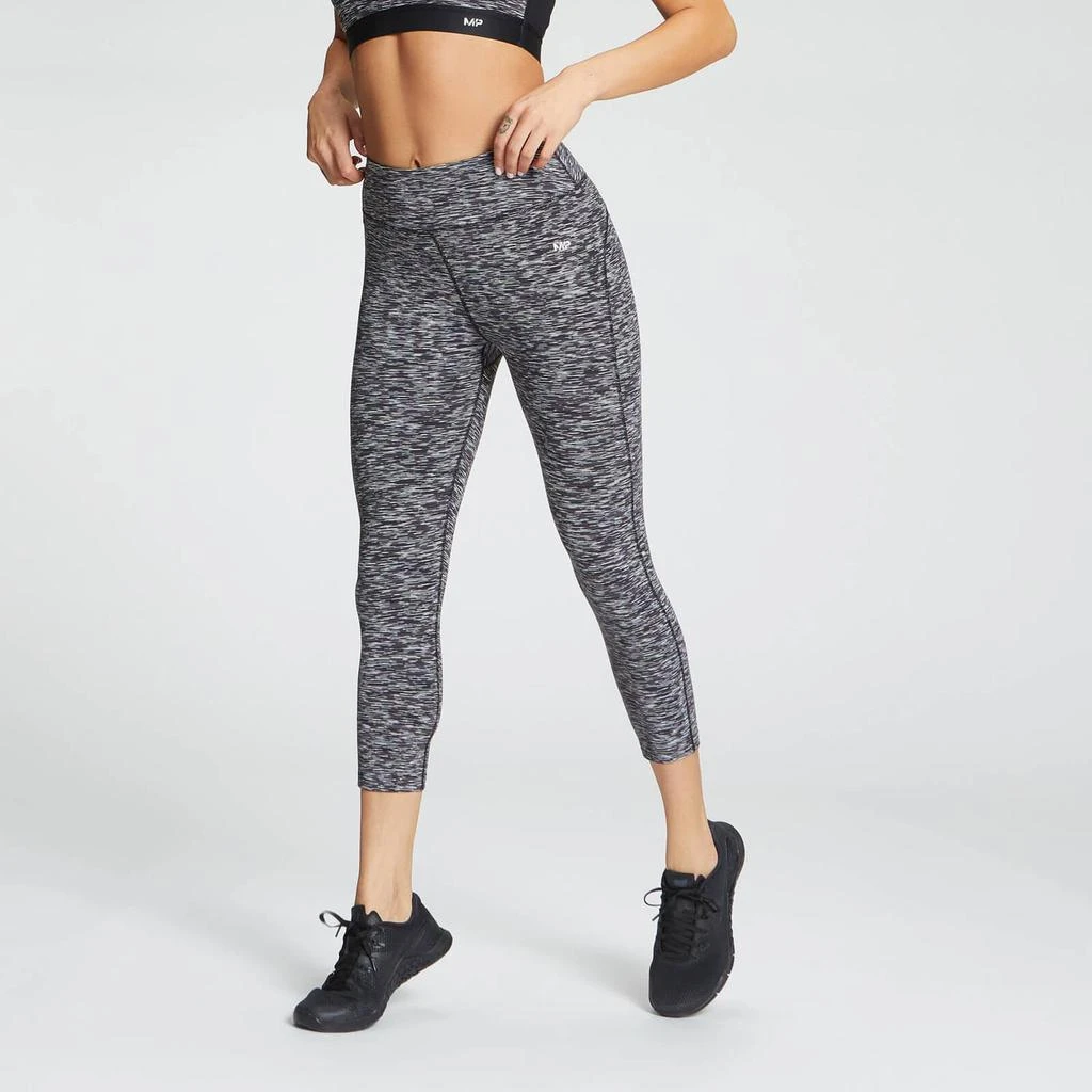 商品Myprotein|MP Women's Power 3/4 Leggings - Black Space Dye,价格¥114,第1张图片