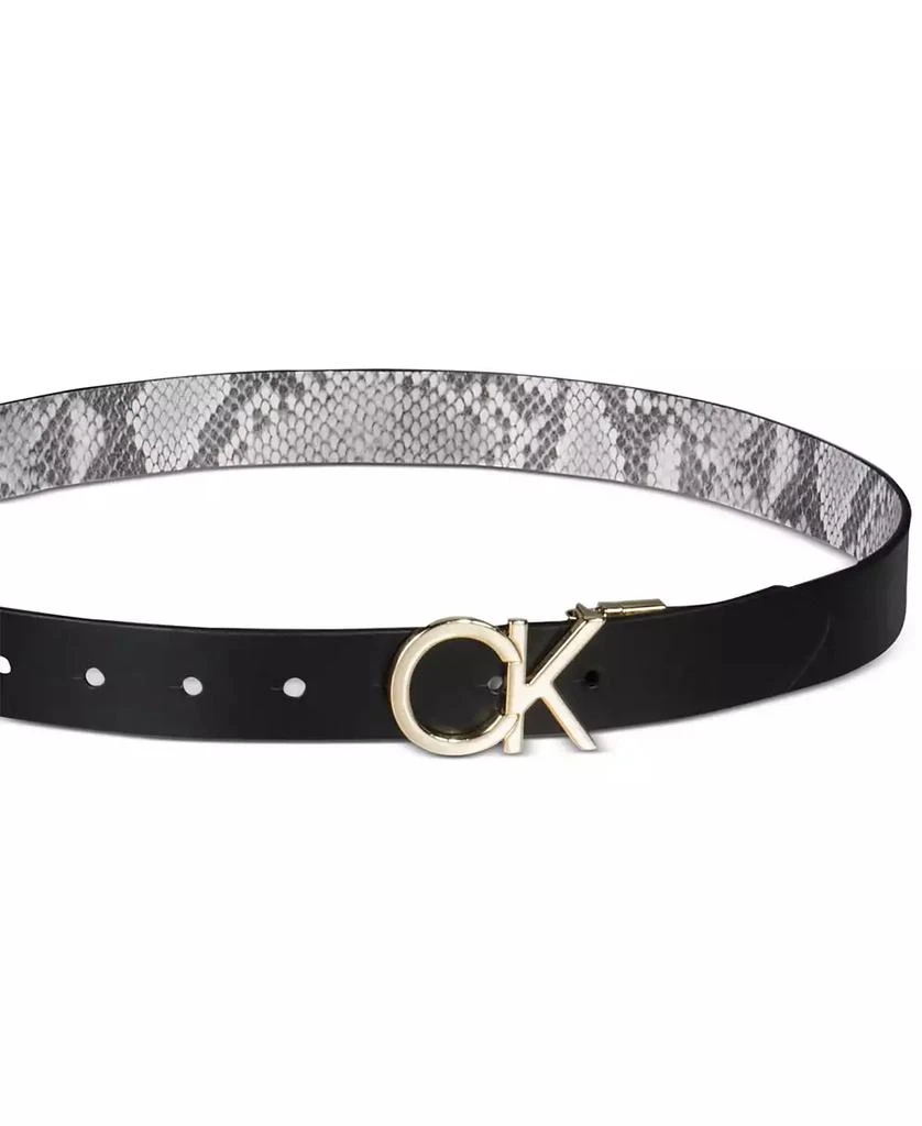 商品Calvin Klein|Women's Reversible Monogram Buckle Belt,价格¥183,第4张图片详细描述