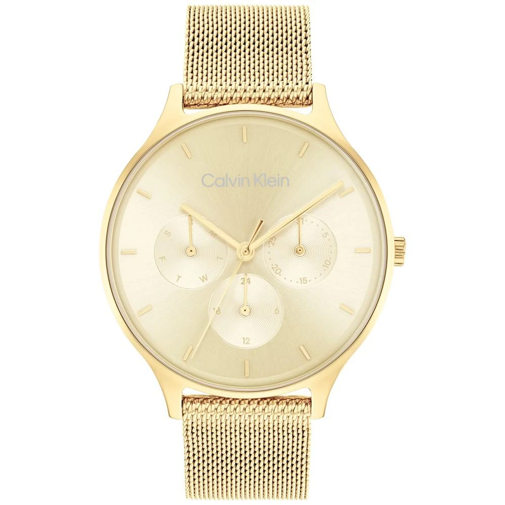 商品Calvin Klein|Gold-Tone Mesh Bracelet Watch 38mm,价格¥1070,第1张图片