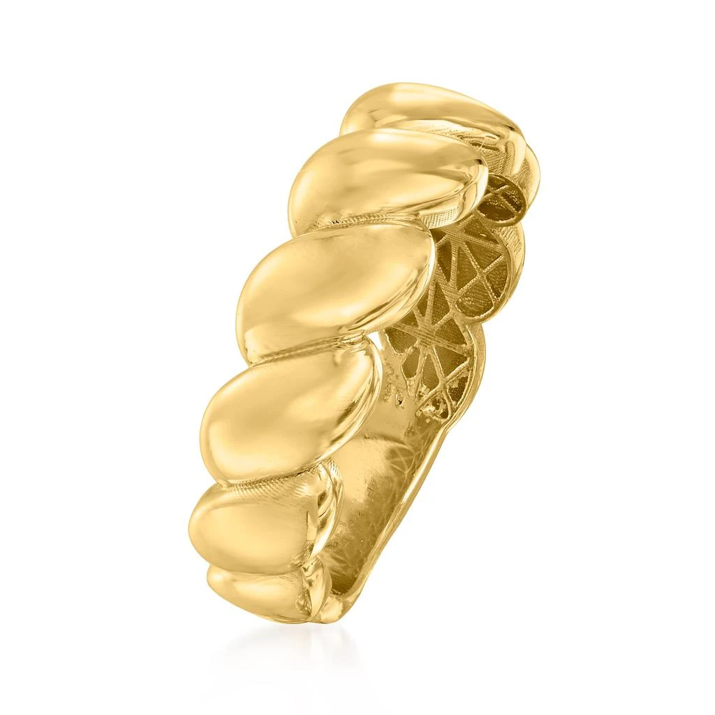商品Ross-Simons|Ross-Simons 14kt Yellow Gold Puffed Rope Ring,价格¥1731,第3张图片详细描述