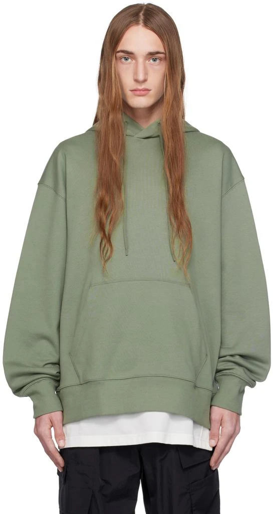 商品Y-3|Green Drawstring Hoodie,价格¥1114,第1张图片