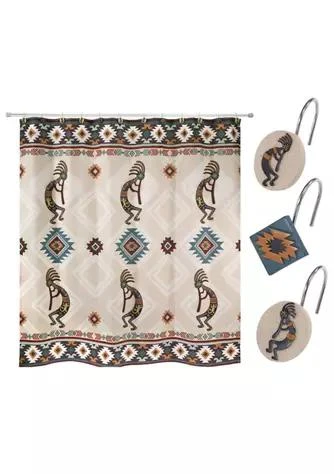 商品Avanti|Navajo Dance 13pc Shower Curtain and Hooks Set,价格¥285,第1张图片