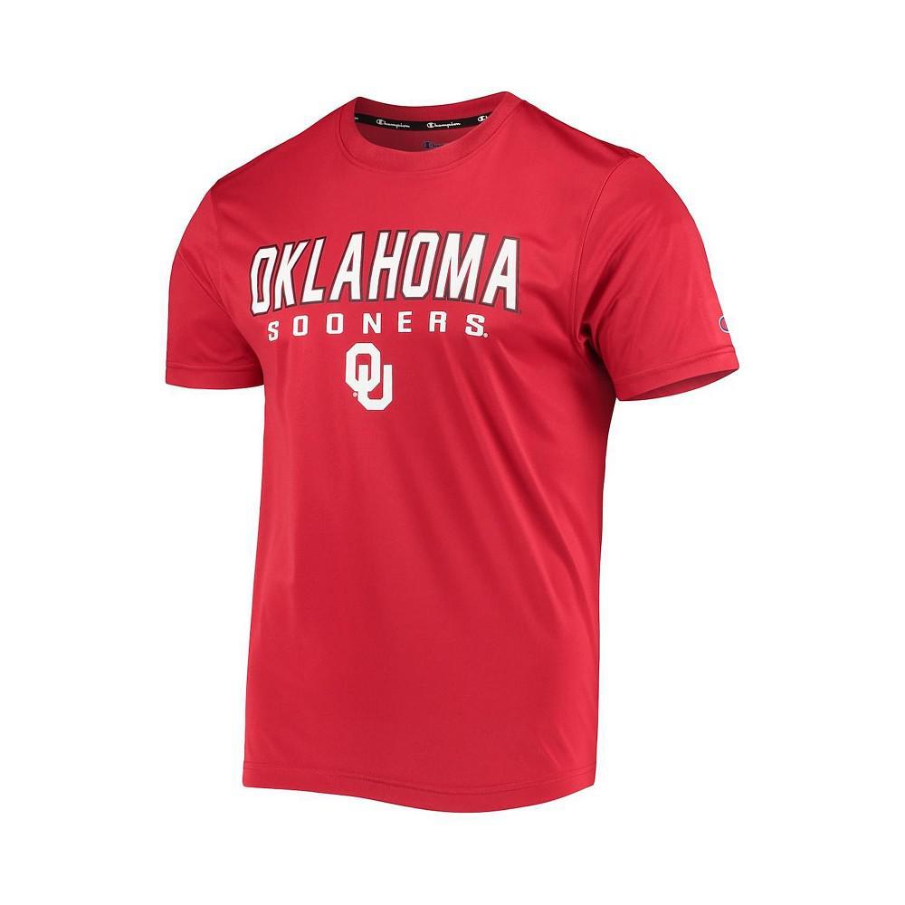 商品CHAMPION|Men's Crimson Oklahoma Sooners Stack T-shirt,价格¥180,第4张图片详细描述