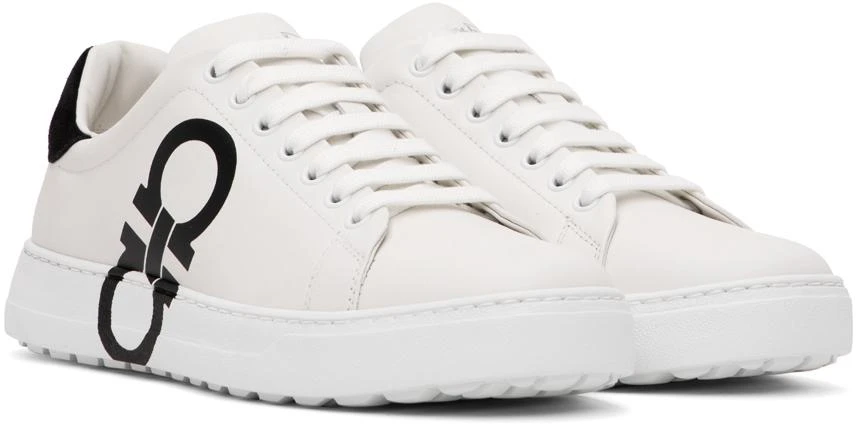 商品Salvatore Ferragamo|White Gancini Sneakers,价格¥2889,第4张图片详细描述