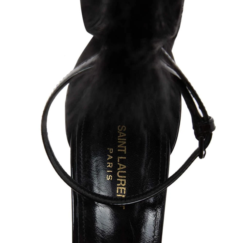 Saint Laurent Black Patent Leather And Antelope Fur Jamie D'orsay Pumps Size 37 商品